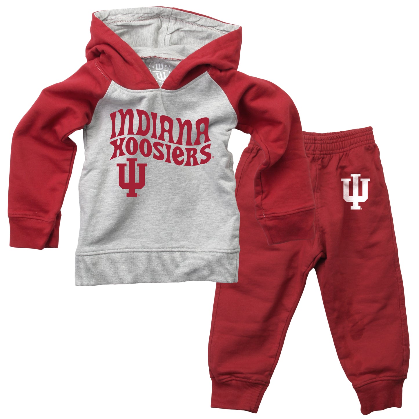 Indiana Hoosiers Wes and Willy NCAA Infant and Toddler Hoodie Set