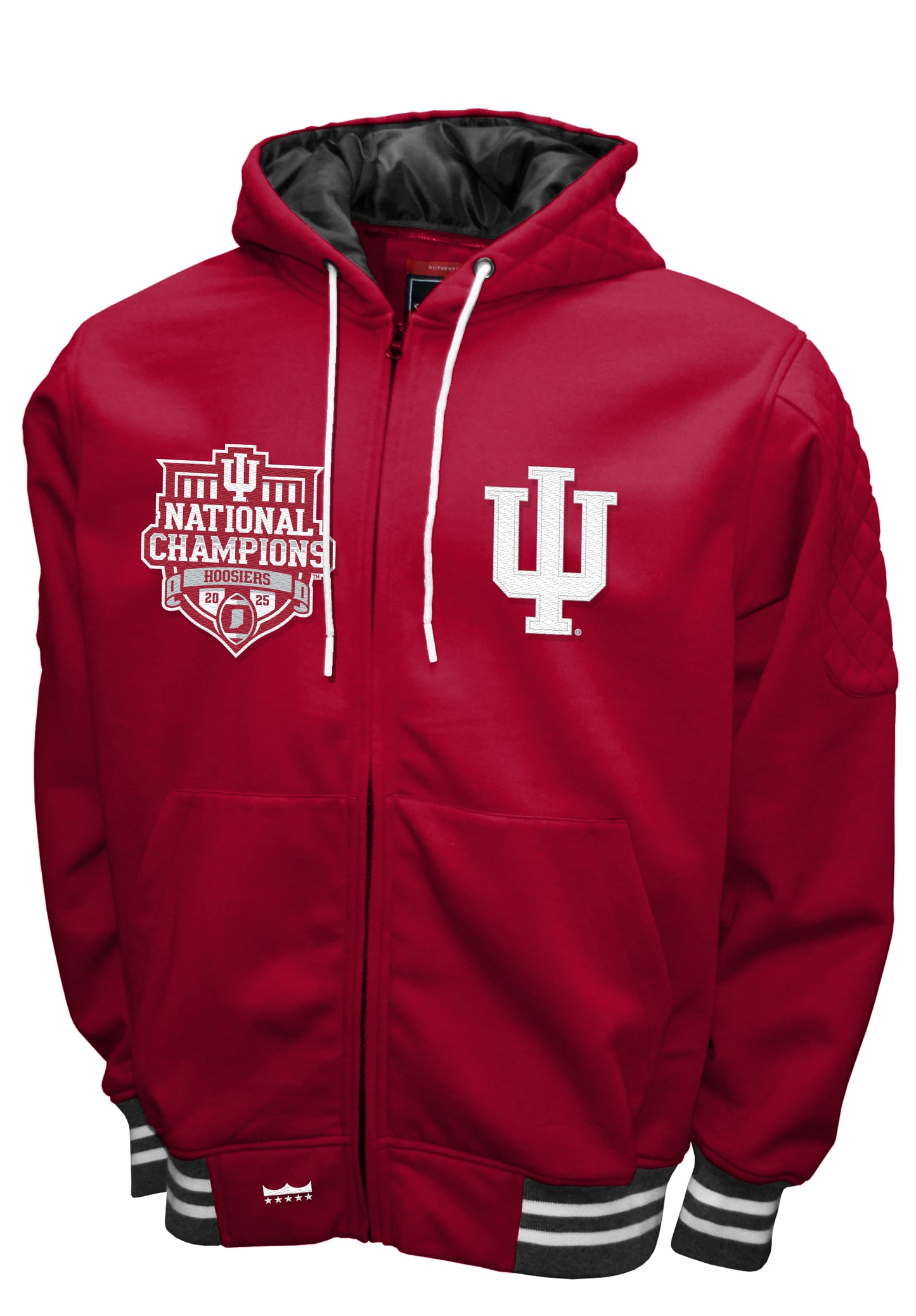 Indiana Hoosiers Franchise Club Mens 2025 National Champions Grind Hoodie Jacket