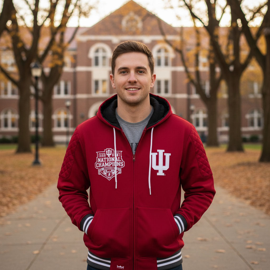 Indiana Hoosiers Franchise Club Mens 2025 National Champions Grind Hoodie Jacket