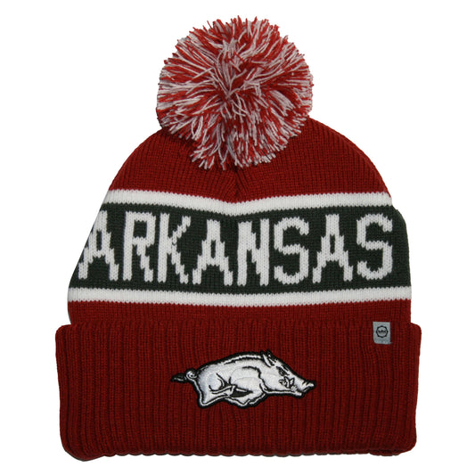 Arkansas Razorbacks Franchise Club Unisex Warrior Knit Hat with Pom