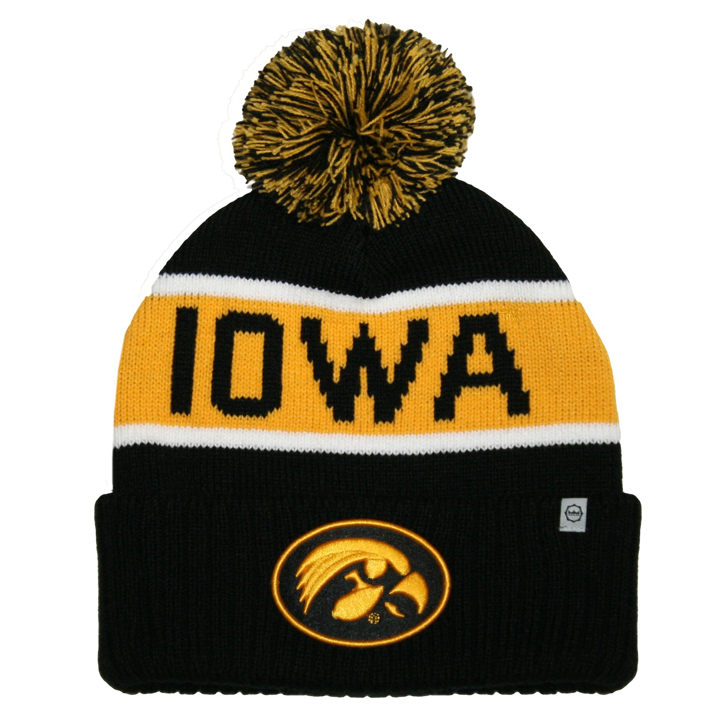 Iowa Hawkeyes Franchise Club Unisex Warrior Knit Hat with Pom