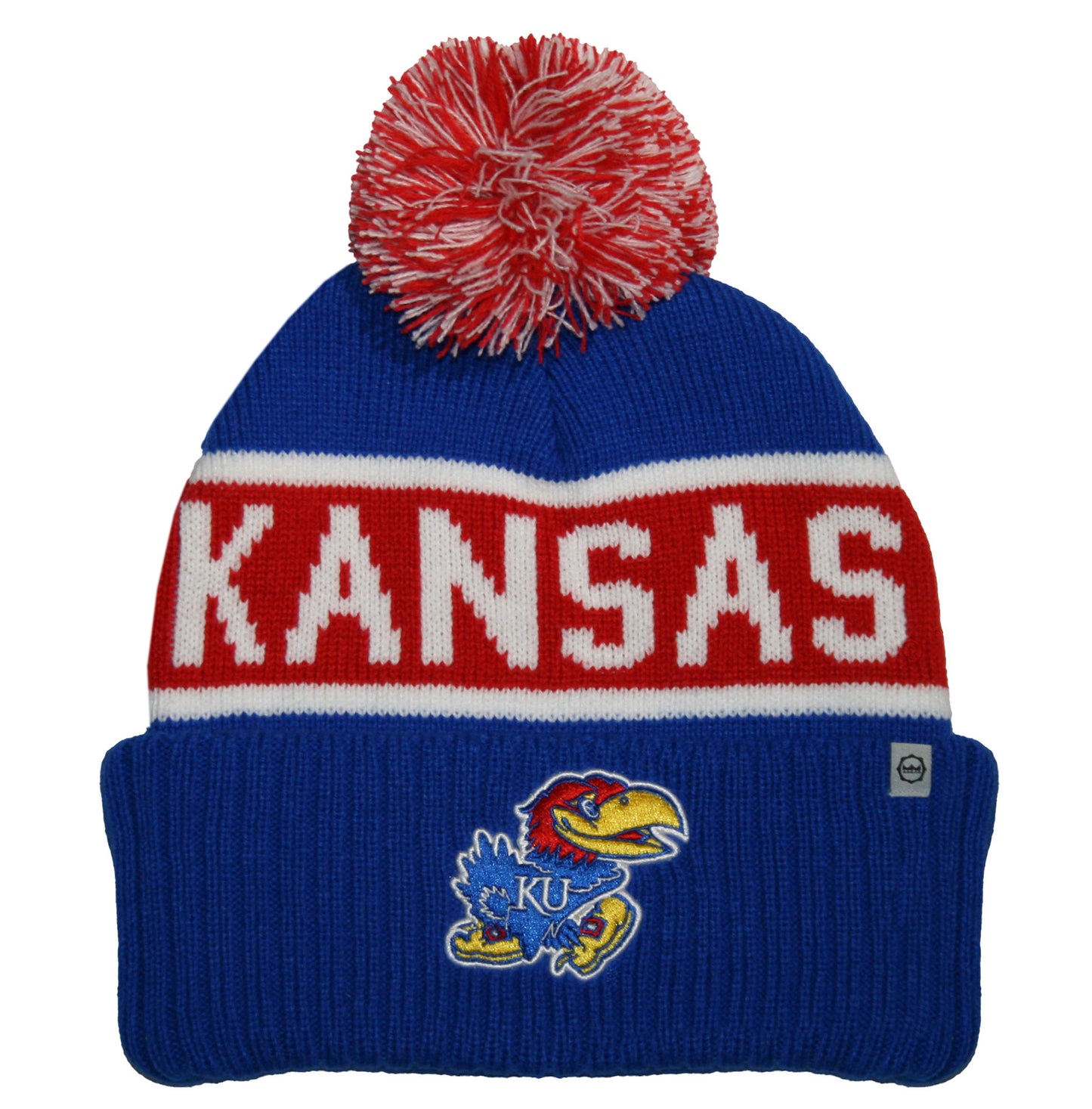 Kansas Jayhawks Franchise Club Unisex Warrior Knit Hat with Pom
