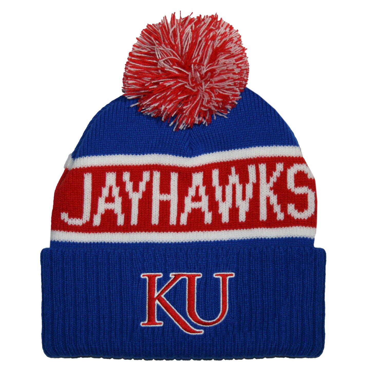 Kansas Jayhawks Franchise Club Unisex Warrior Knit Hat with Pom