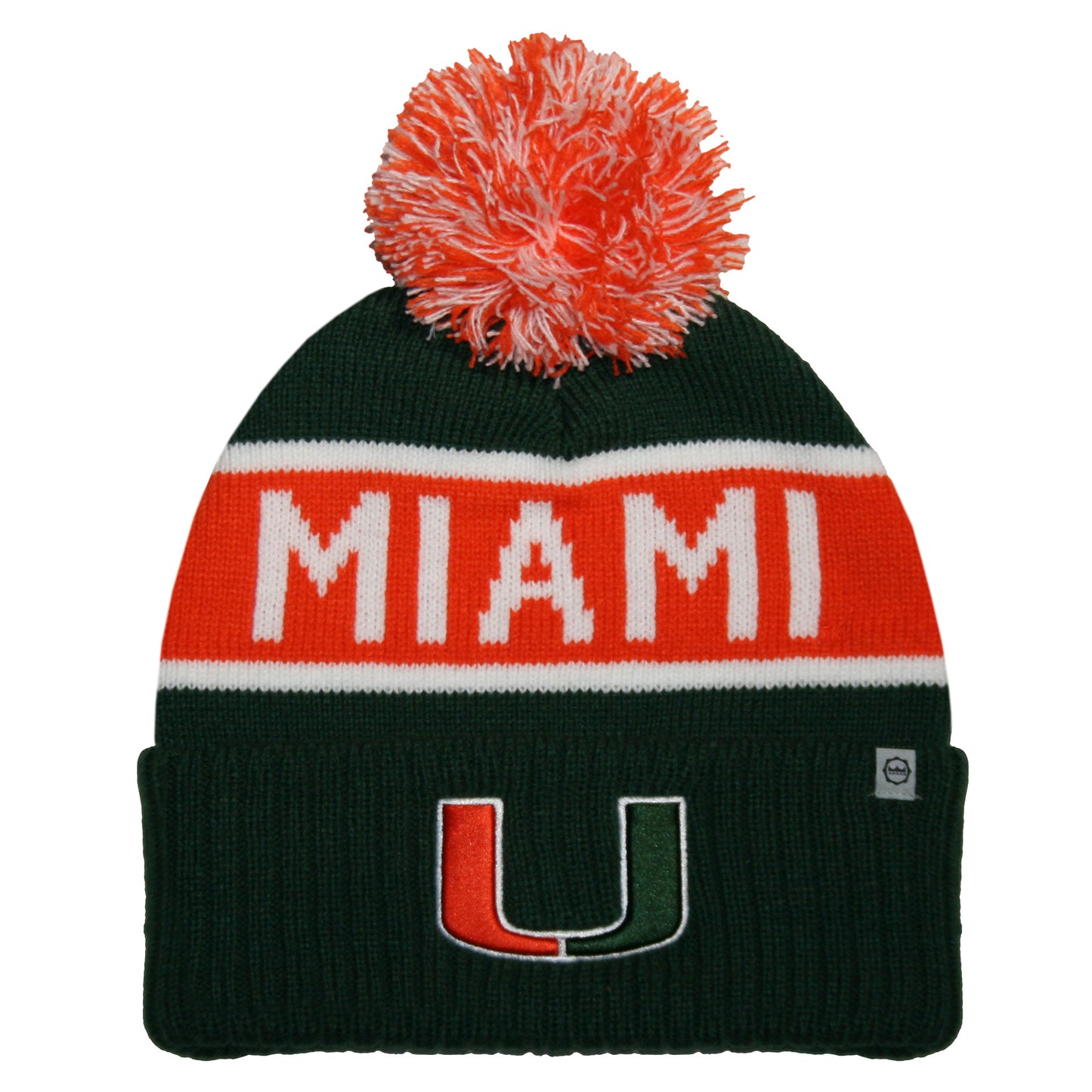 Miami Hurricanes Franchise Club Unisex Warrior Knit Hat with Pom