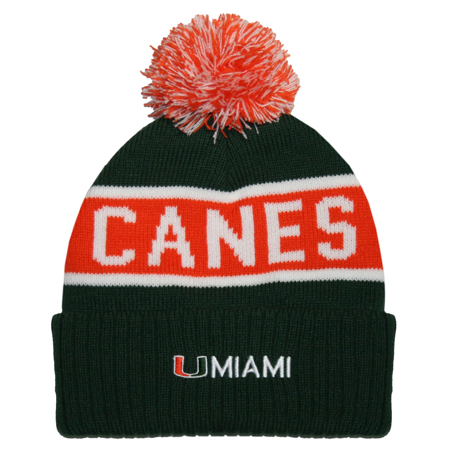 Miami Hurricanes Franchise Club Unisex Warrior Knit Hat with Pom
