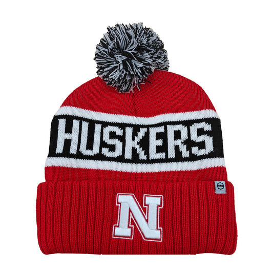 Nebraska Cornhuskers Franchise Club Unisex Warrior Knit Hat with Pom