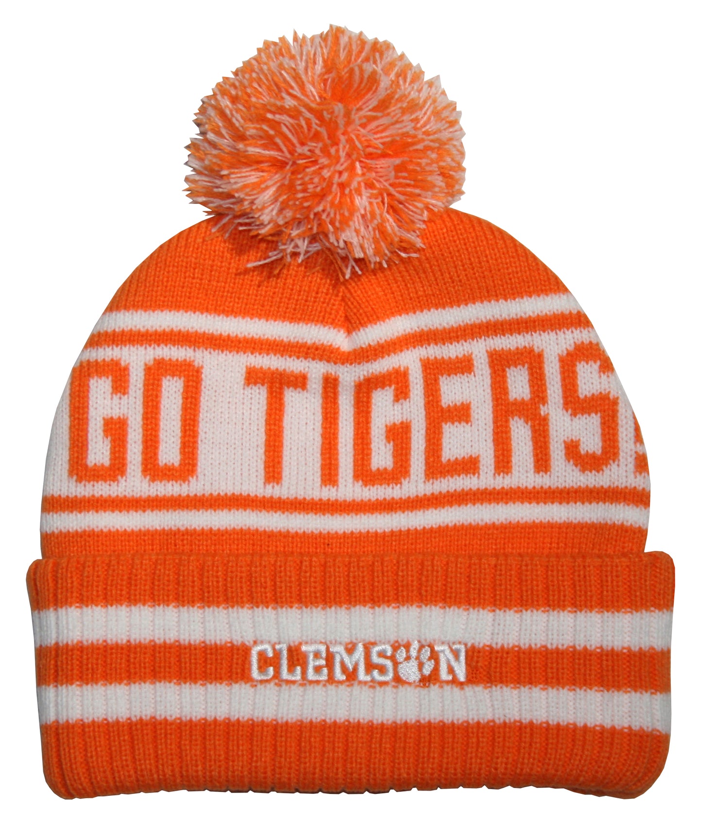 Clemson Tigers Franchise Club Unisex Rally Cry Knit Hat with Pom