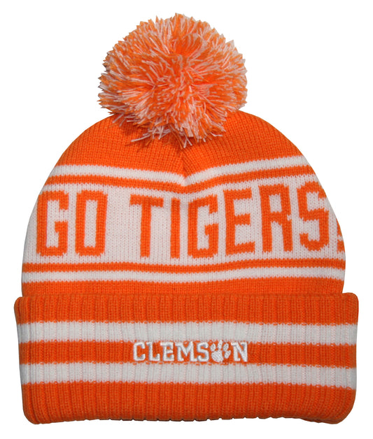 Clemson Tigers Franchise Club Unisex Rally Cry Knit Hat with Pom