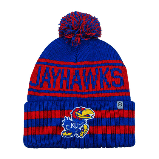 Kansas Jayhawks Franchise Club Unisex Rally Cry Knit Hat with Pom