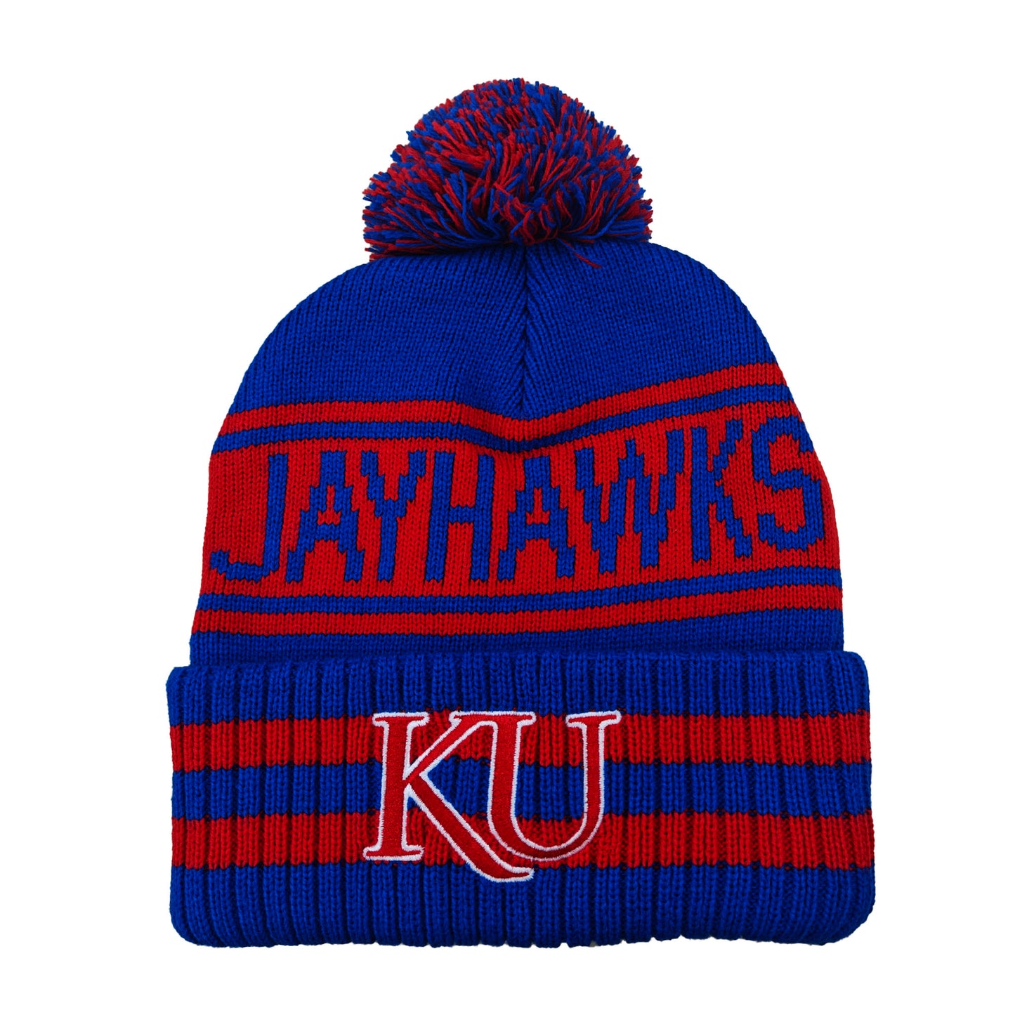 Kansas Jayhawks Franchise Club Unisex Rally Cry Knit Hat with Pom