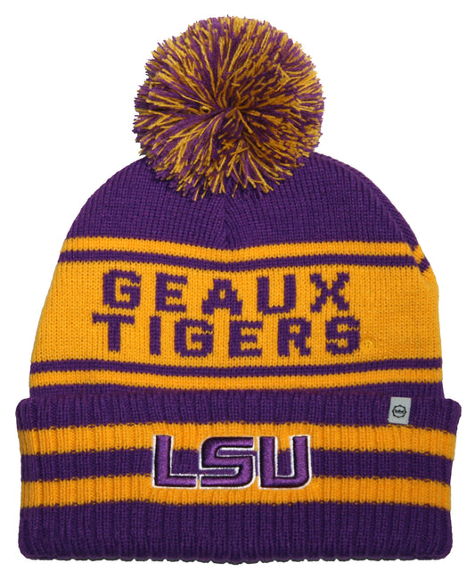 LSU Tigers Franchise Club Unisex Rally Cry Knit Hat with Pom