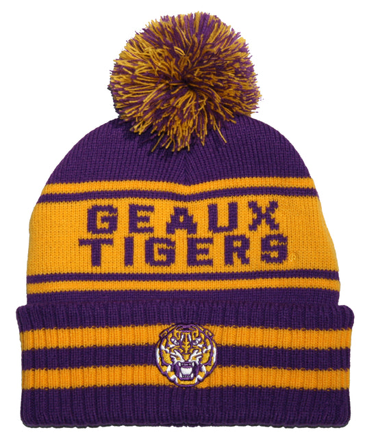 LSU Tigers Franchise Club Unisex Rally Cry Knit Hat with Pom