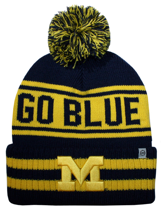 Michigan Wolverines Franchise Club Unisex Rally Cry Knit Hat with Pom