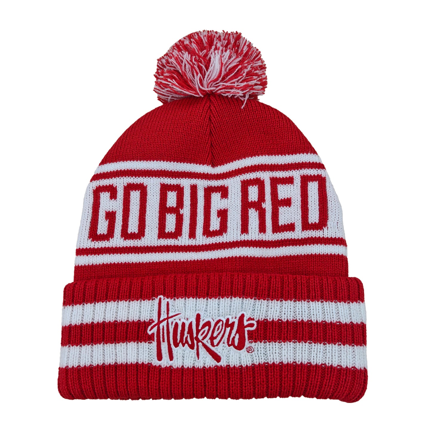 Nebraska Cornhuskers Franchise Club Unisex Rally Cry Knit Hat with Pom