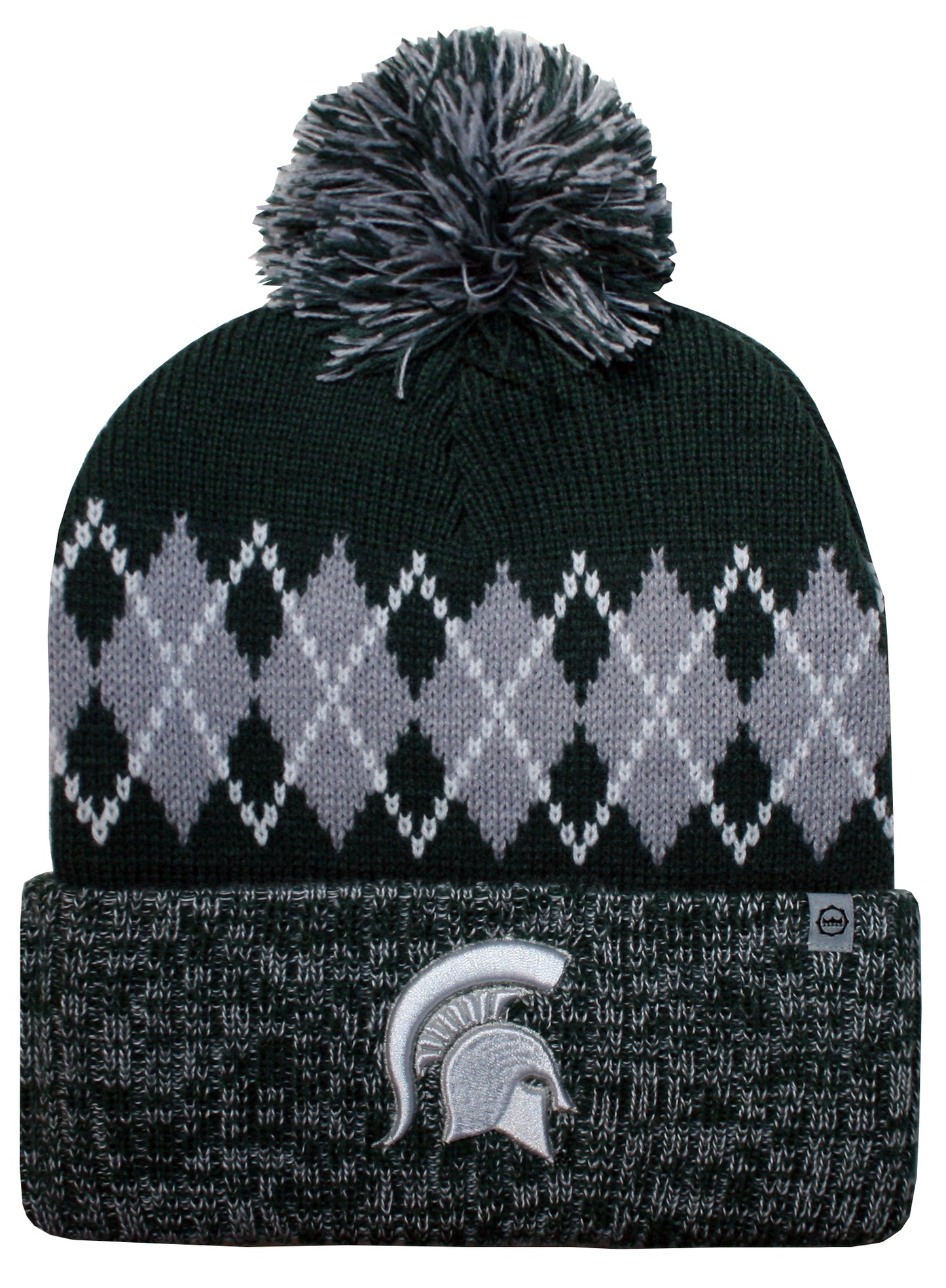 Michigan State Spartans Franchise Club Unisex The Blur Knit Hat with Pom