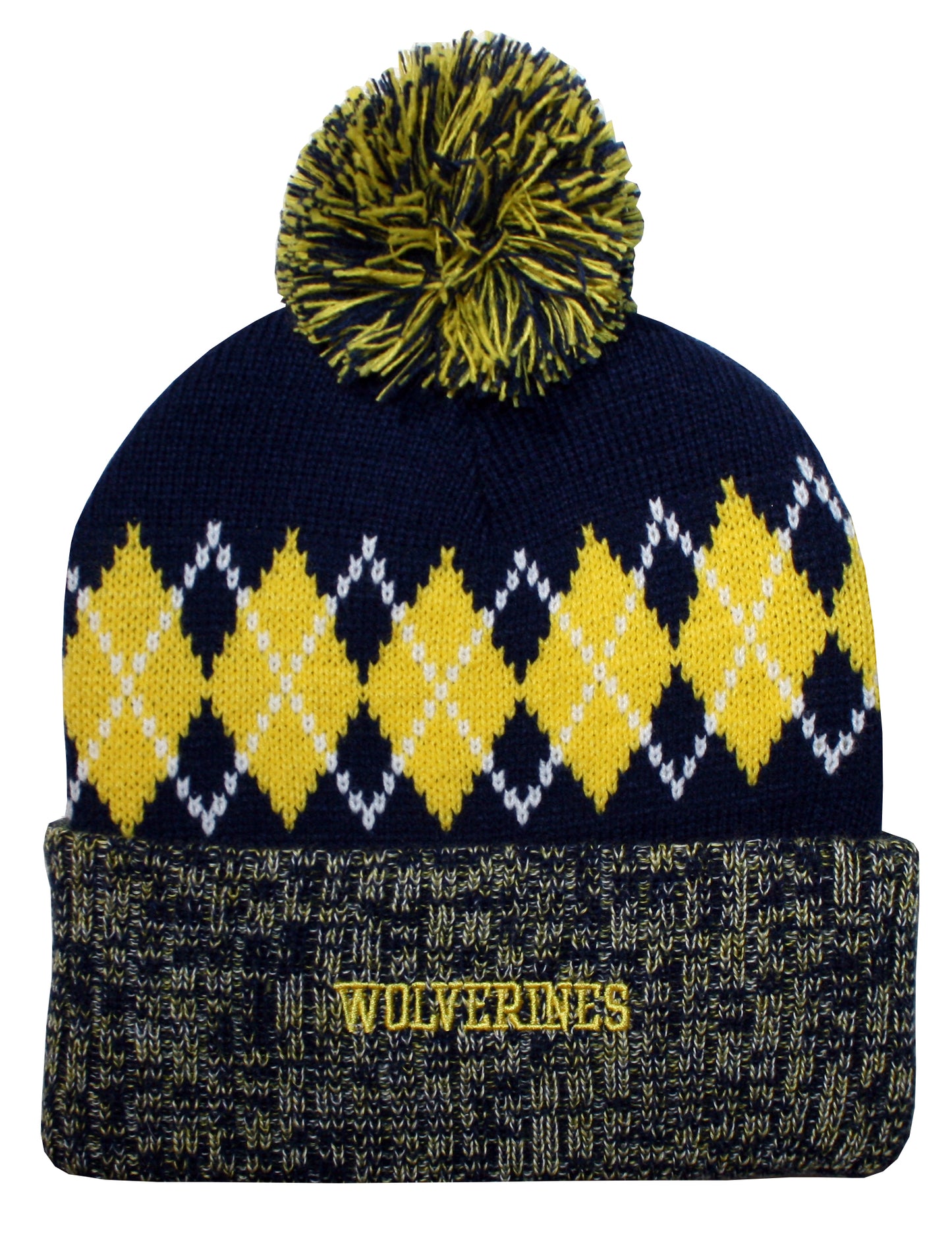 Michigan Wolverines Franchise Club Unisex The Blur Knit Hat with Pom