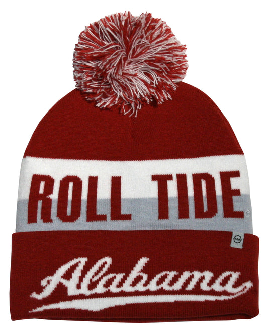 Alabama Crimson Tide Franchise Club Unisex Jaquard Knit Hat with Pom