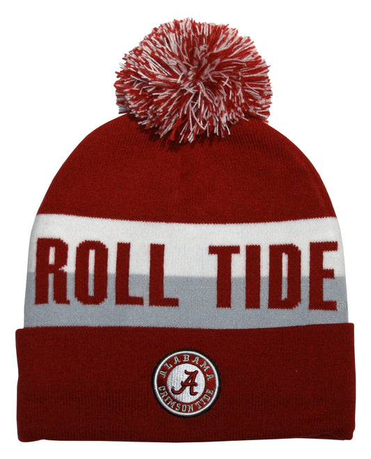 Alabama Crimson Tide Franchise Club Unisex Jaquard Knit Hat with Pom