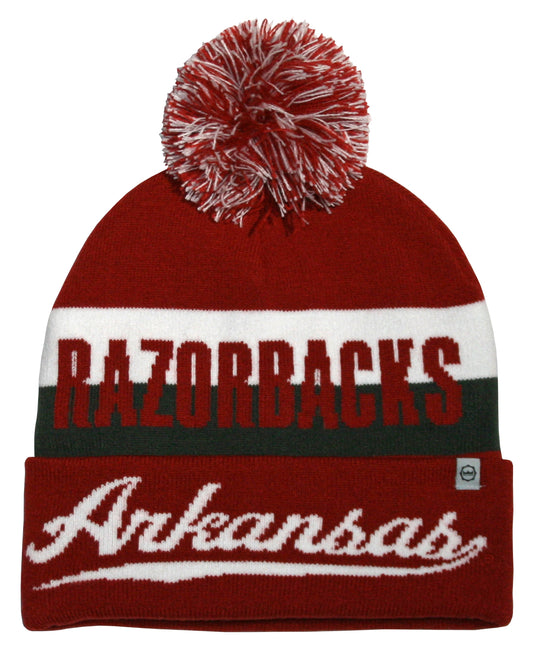 Arkansas Razorbacks Franchise Club Unisex Jaquard Knit Hat with Pom