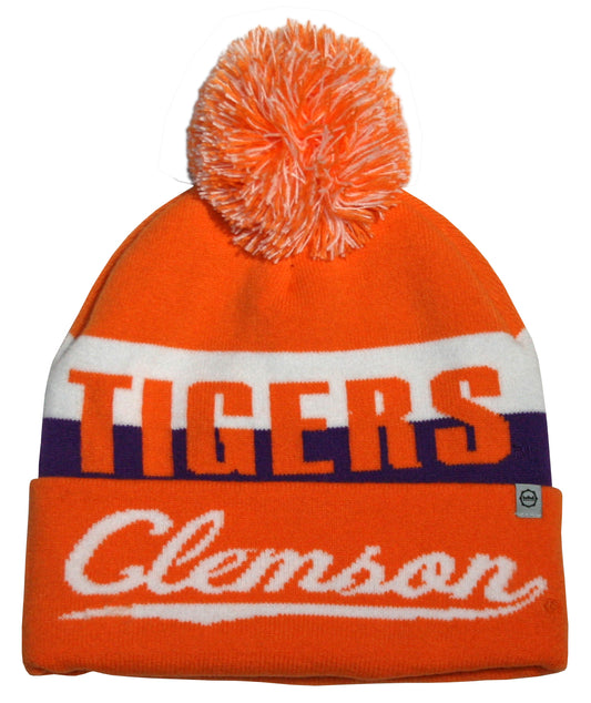 Clemson Tigers Franchise Club Unisex Jaquard Knit Hat with Pom