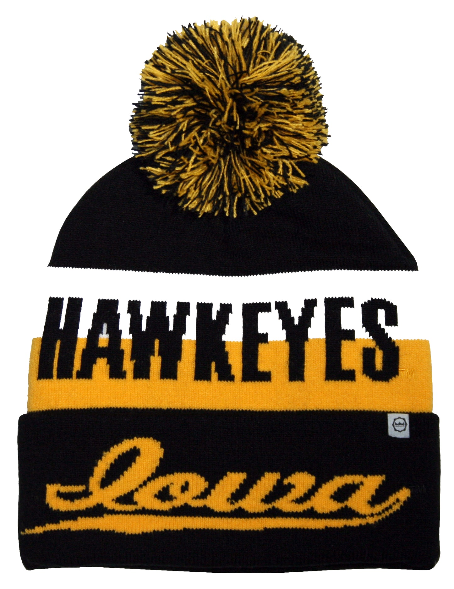 Iowa Hawkeyes Franchise Club Unisex Jaquard Knit Hat with Pom