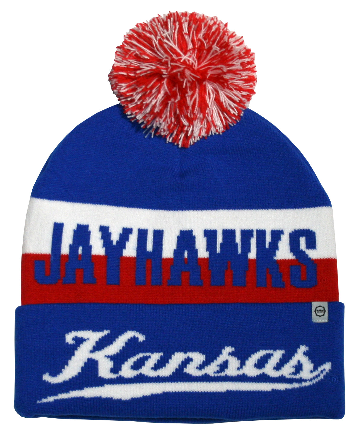 Kansas Jayhawks Franchise Club Unisex Jaquard Knit Hat with Pom