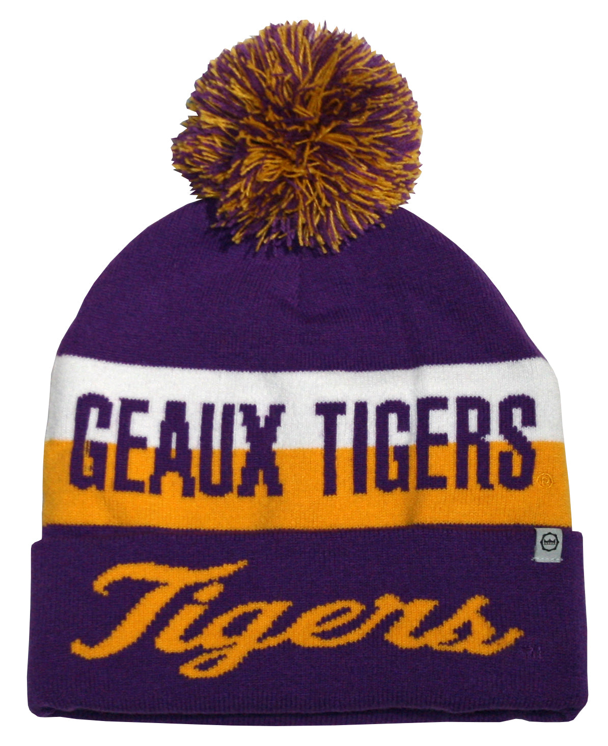 LSU Tigers Franchise Club Unisex Jaquard Knit Hat with Pom