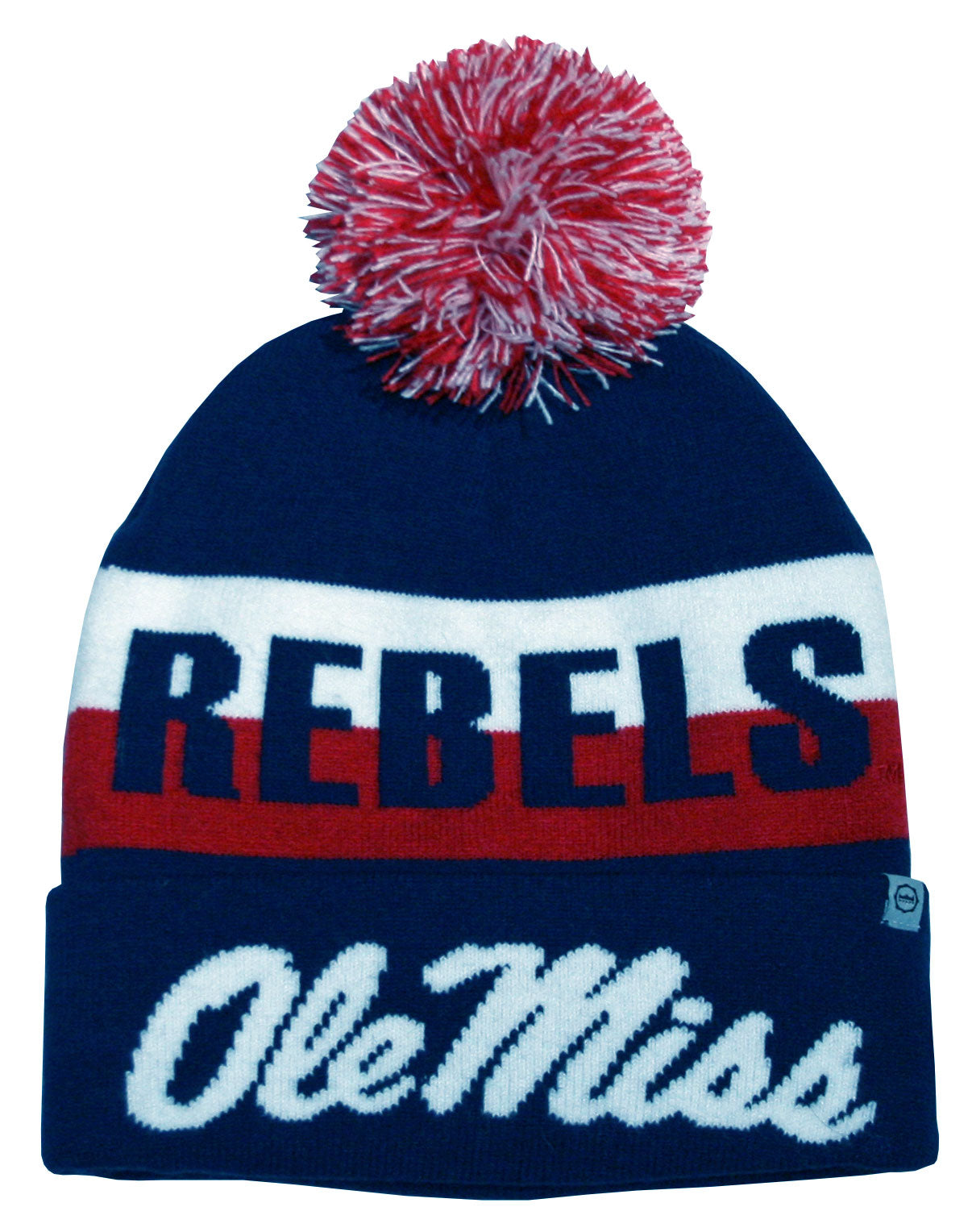 Ole Miss Rebels Franchise Club Unisex Jaquard Knit Hat with Pom