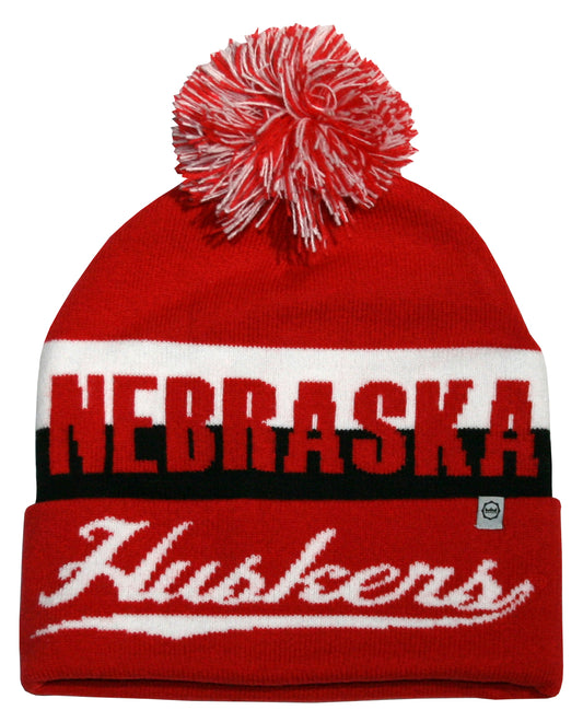 Nebraska Cornhuskers Franchise Club Unisex Jaquard Knit Hat with Pom