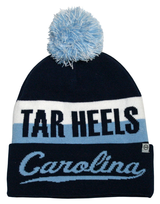 North Carolina Tar Heels Franchise Club Unisex Jaquard Knit Hat with Pom
