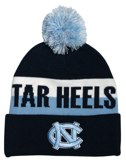North Carolina Tar Heels Franchise Club Unisex Jaquard Knit Hat with Pom