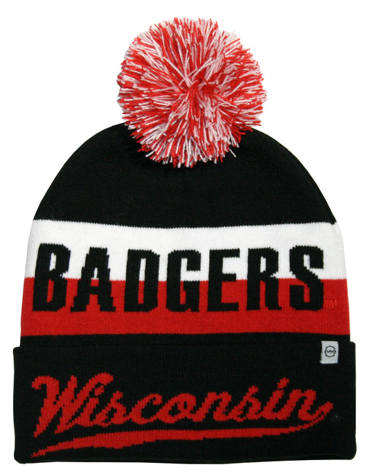 Wisconsin Badgers Franchise Club Unisex Jaquard Knit Hat with Pom