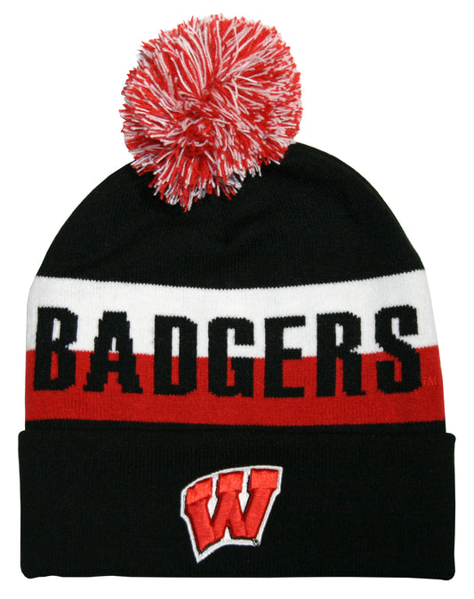 Wisconsin Badgers Franchise Club Unisex Jaquard Knit Hat with Pom
