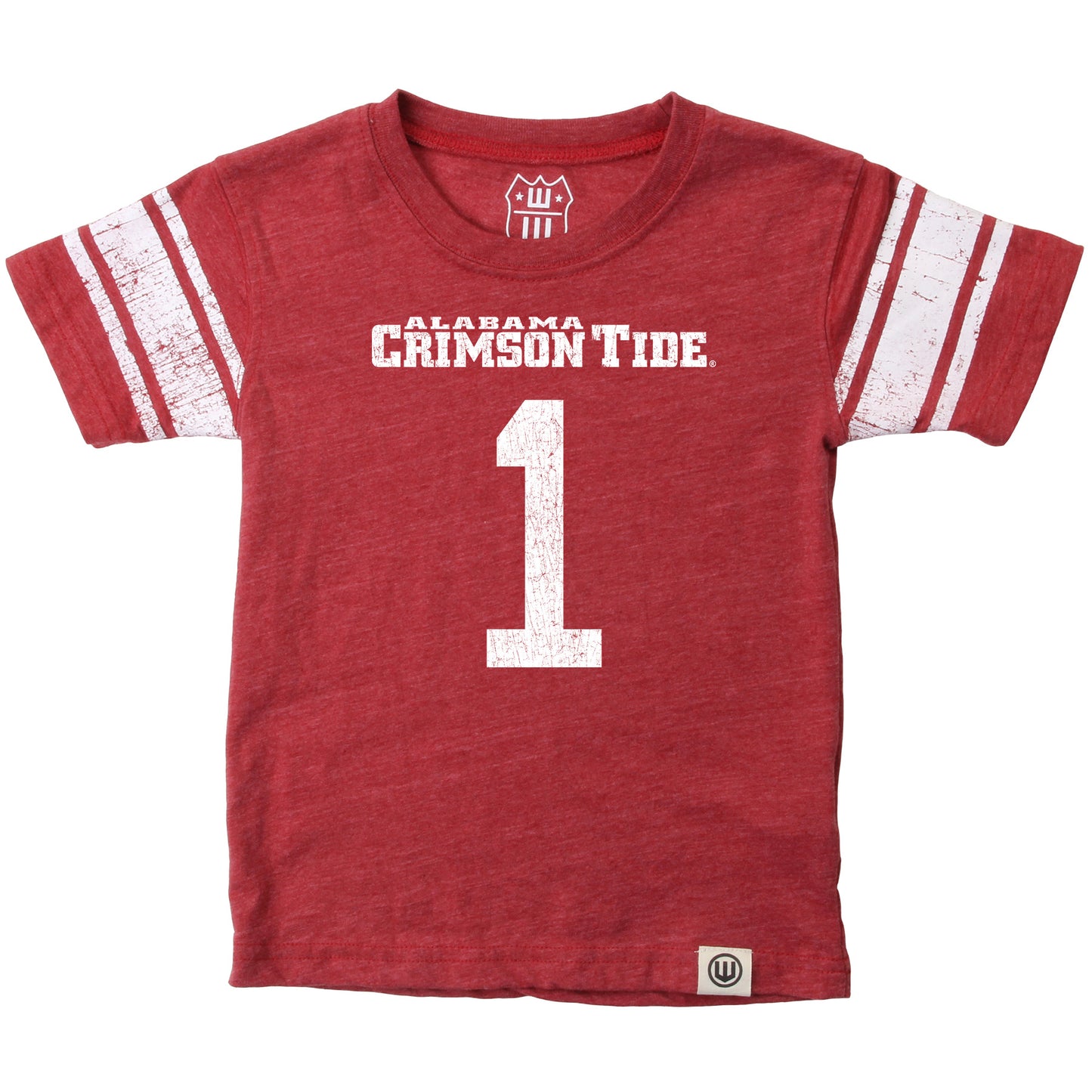 Alabama Crimson Tide Wes and Willy Youth Boys College Short Sleeve Jersey T-Shirt