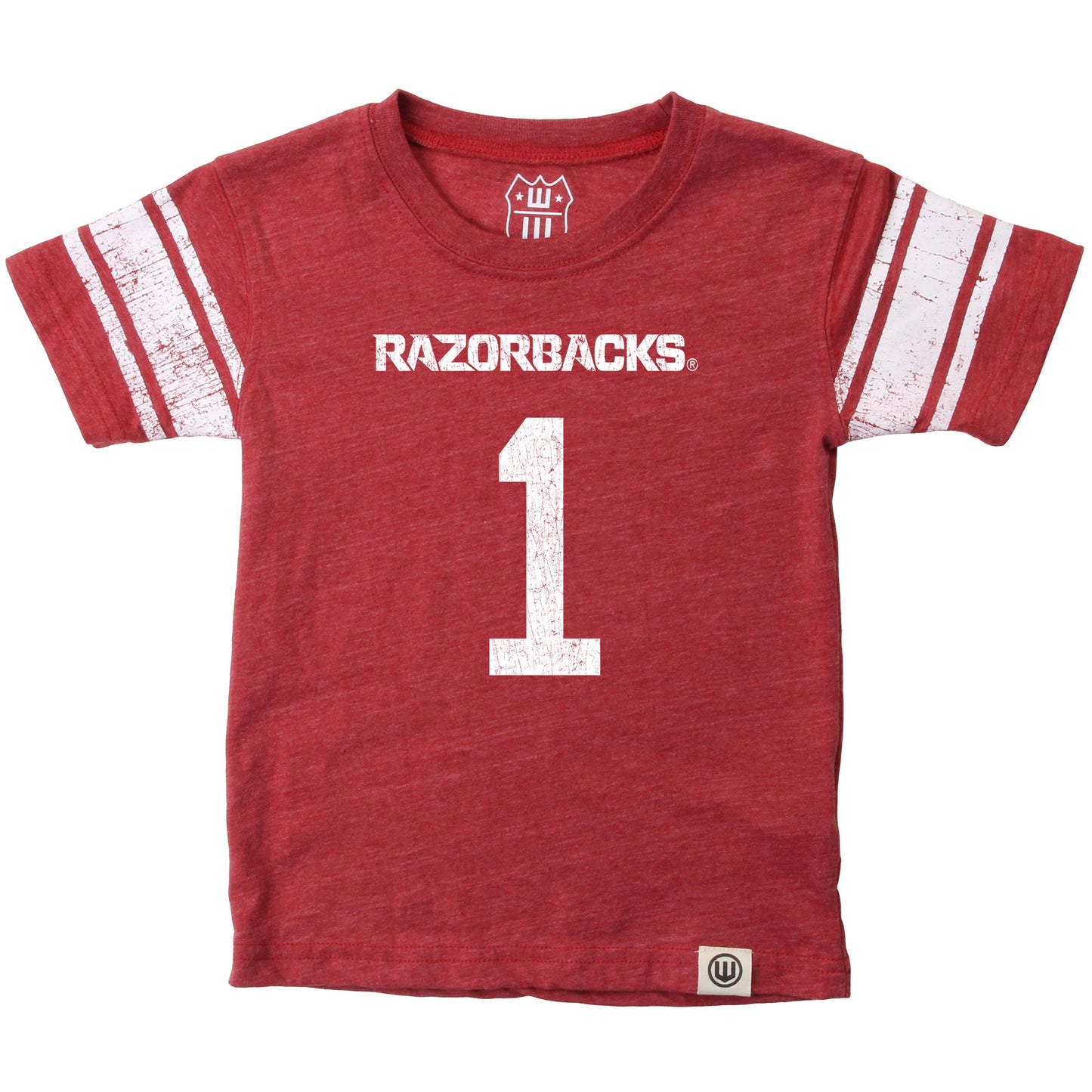 Arkansas Razorbacks Wes and Willy Youth Boys College Short Sleeve Jersey T-Shirt