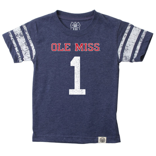 Ole Miss Rebels Wes and Willy Youth Boys College Short Sleeve Jersey T-Shirt