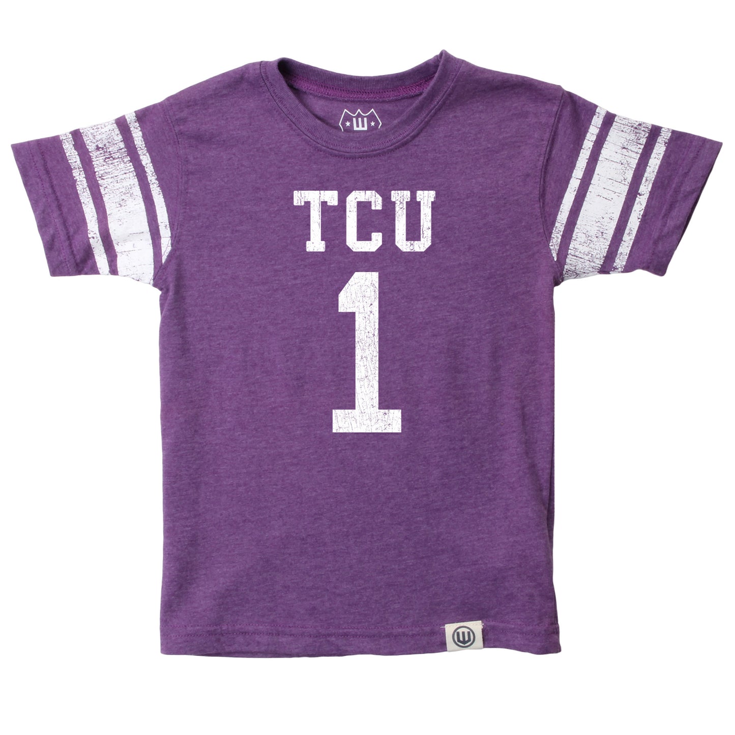 TCU Horned Frogs Wes and Willy Youth Boys College Short Sleeve Jersey T-Shirt