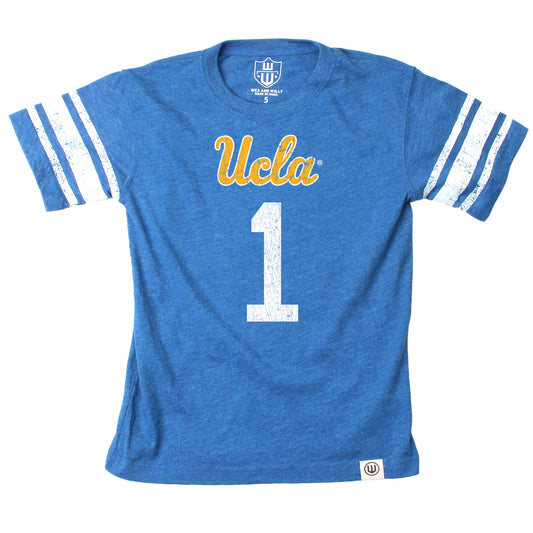 UCLA Bruins Wes and Willy Youth Boys College Short Sleeve Jersey T-Shirt