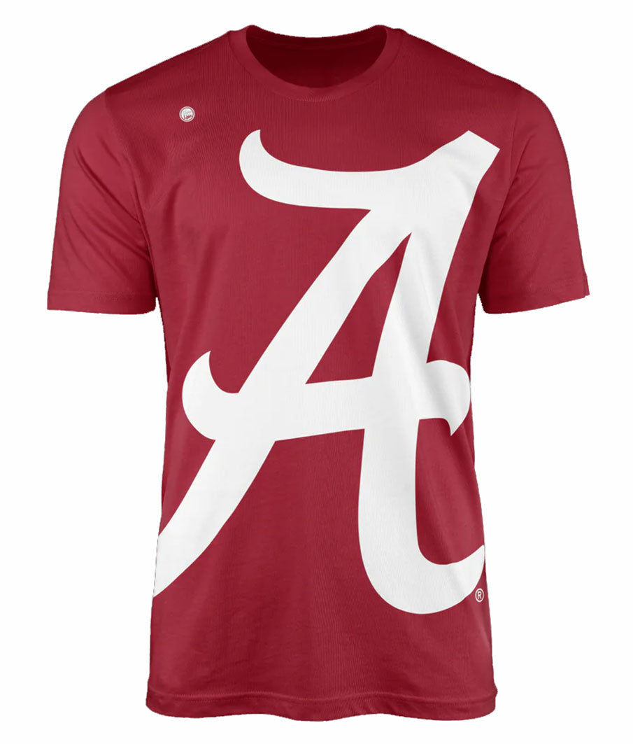 Alabama Crimson Tide Mens Dyme Lyfe Short Sleeve Big Logo T-Shirt