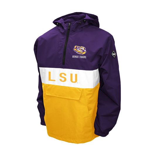 LSU Tigers Franchise Club Mens NCAA Alpha Anorak Jacket