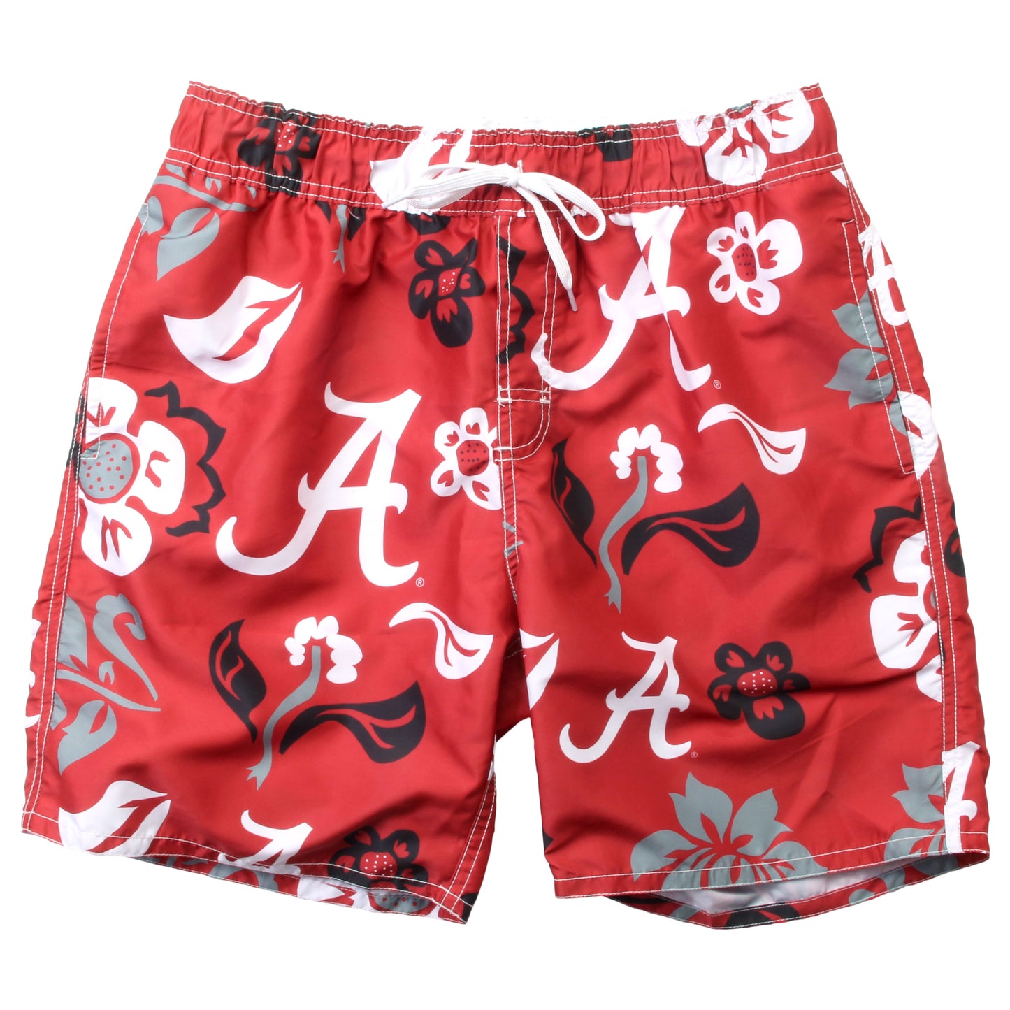 Alabama Crimson Tide Wes and Willy Mens College Floral Swim Trunk