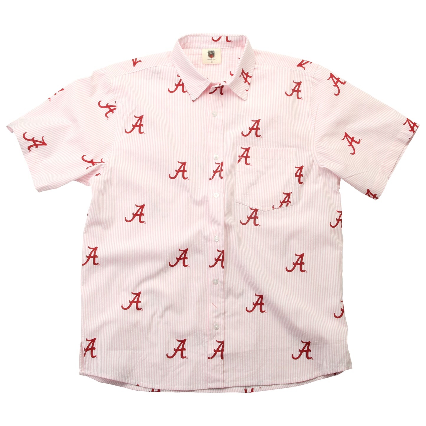 Alabama Crimson Tide Wes and Willy Mens College Seersucker Shirt