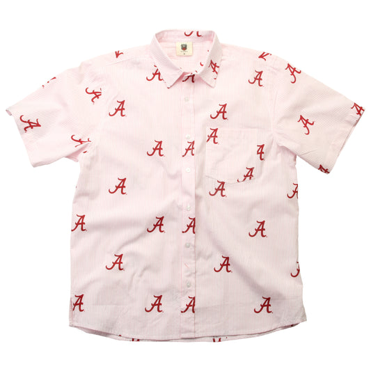 Alabama Crimson Tide Wes and Willy Mens College Seersucker Shirt