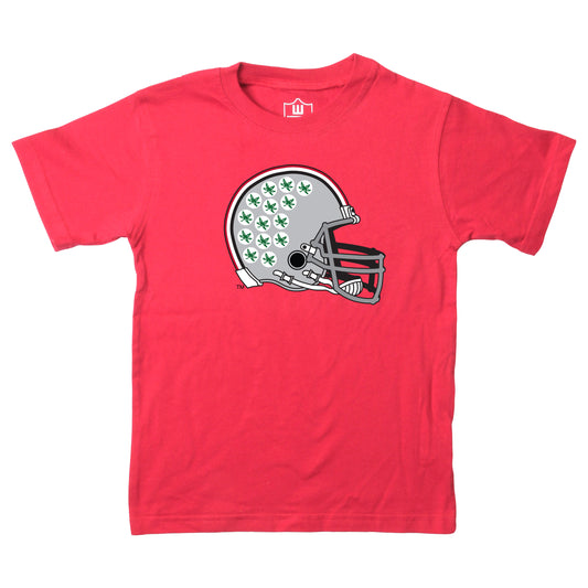 Ohio State Buckeyes Wes and Willy Youth College Helmet Logo T-Shirt