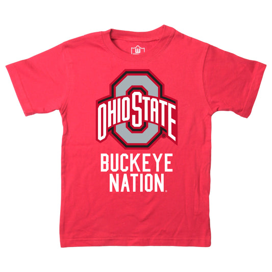 Ohio State Buckeyes Wes and Willy Youth College Team Slogan T-Shirt Buckeye Nation