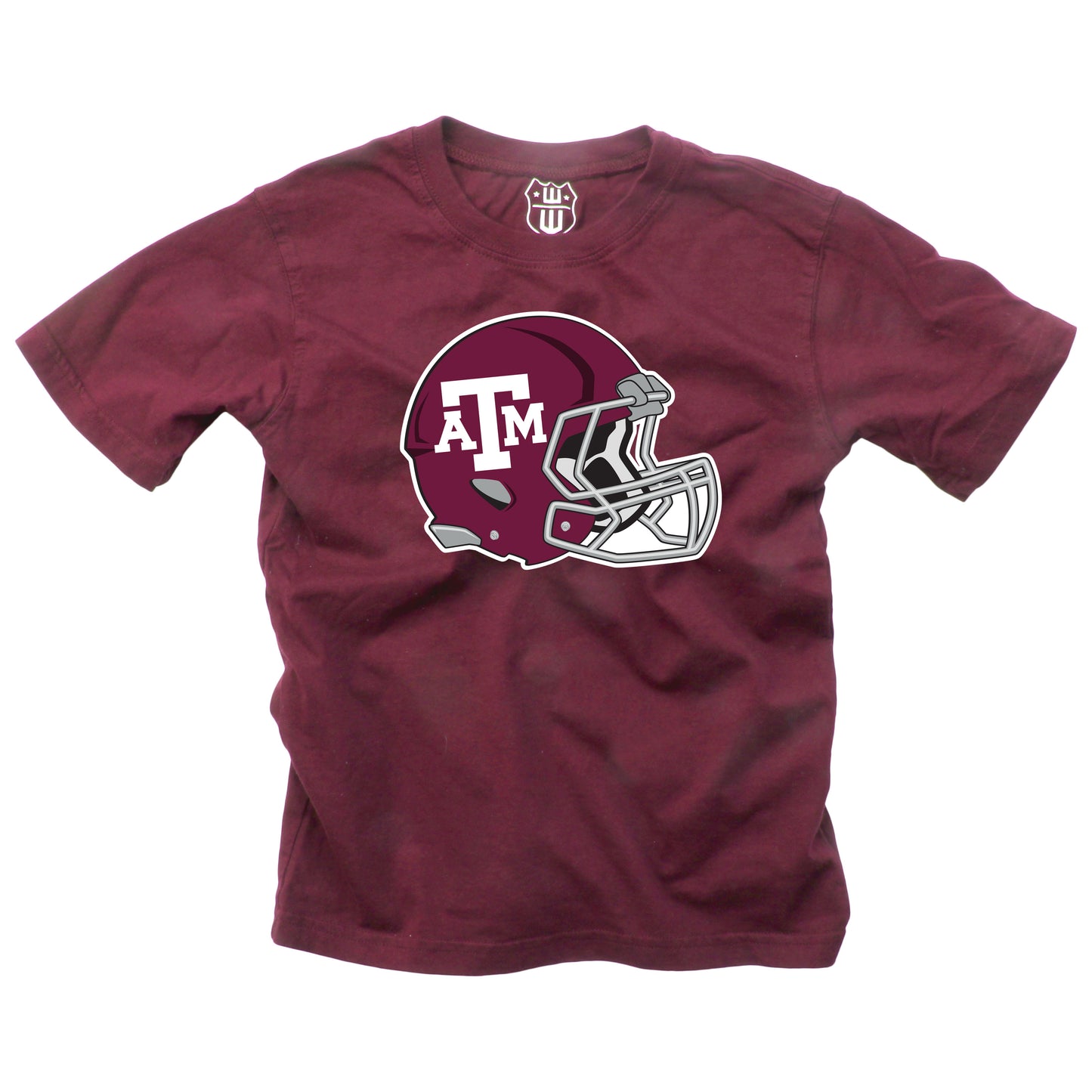 Texas A&M Aggies Wes and Willy Youth College Helmet Logo T-Shirt