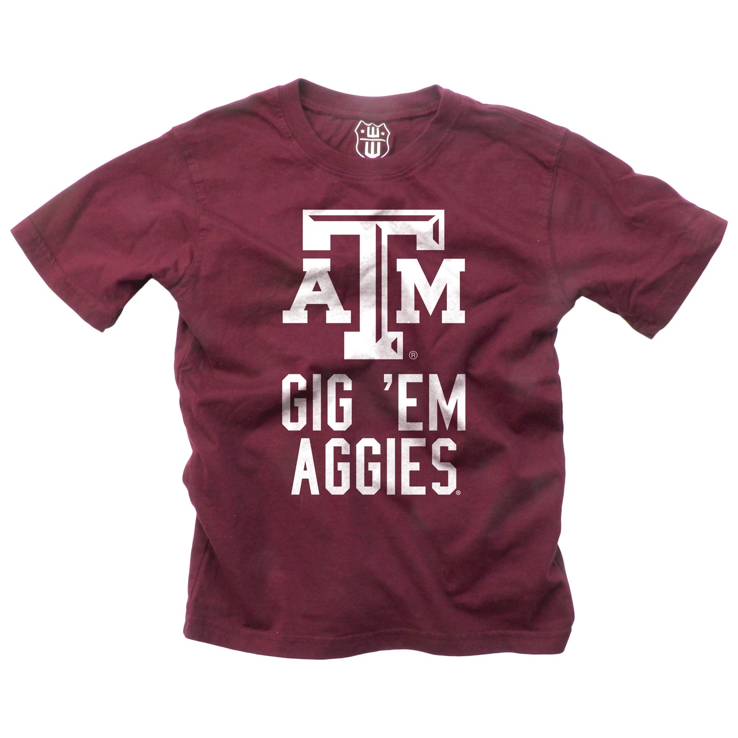 Texas A&M Aggies Wes and Willy Youth College Team Slogan T-Shirt