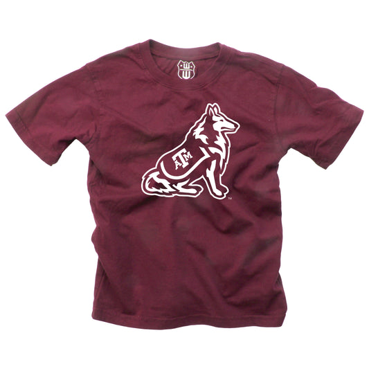 Texas A&M Aggies Wes and Willy Youth Boys College Team Logo T-Shirt