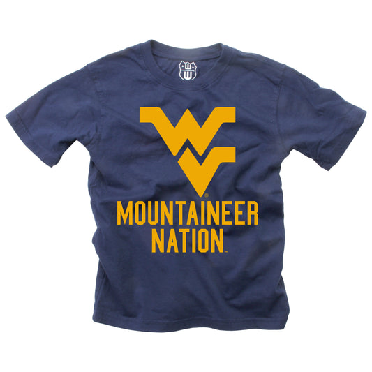 West Virginia Mountaineers Wes and Willy Youth College Team Slogan T-Shirt