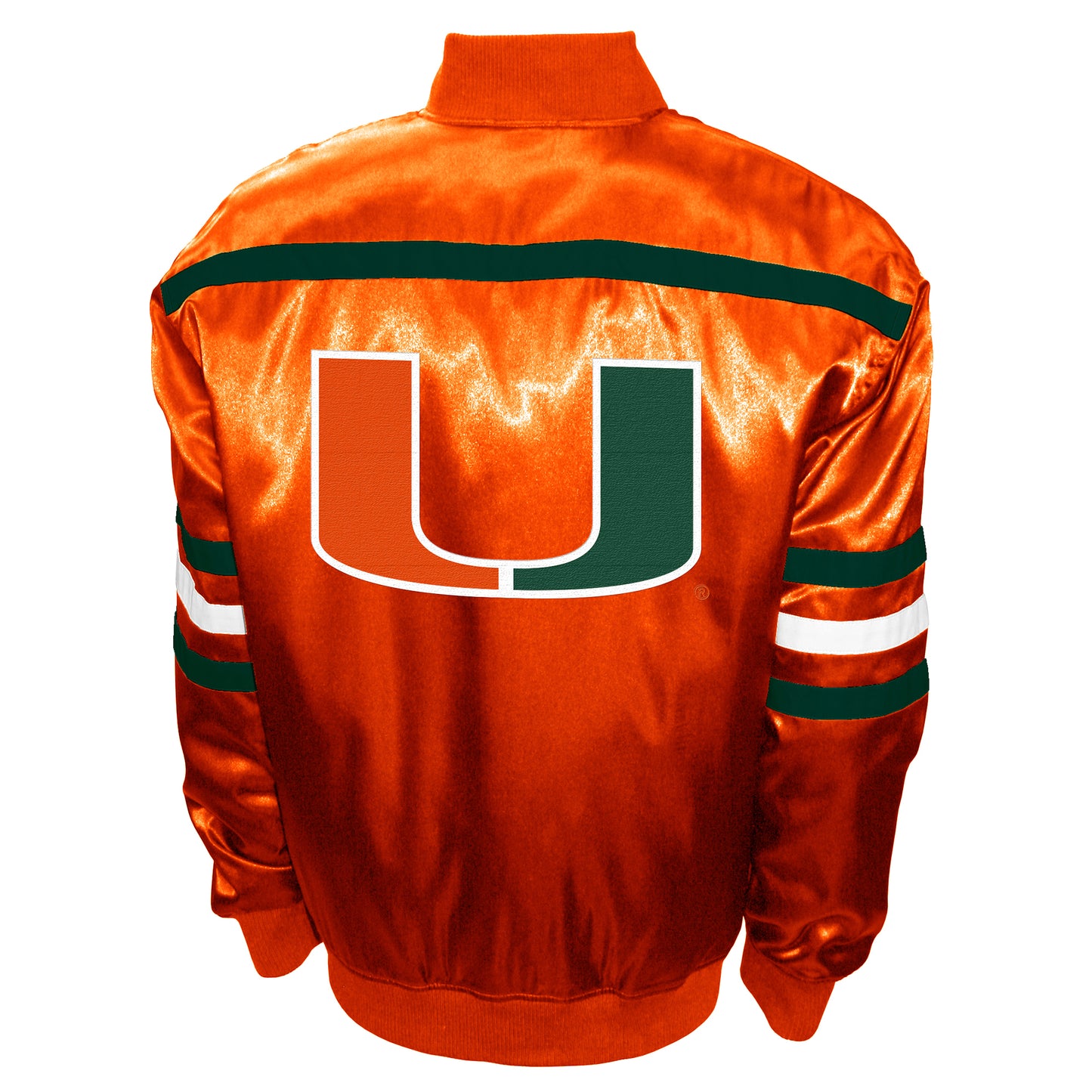 Miami Hurricanes Franchise Club Mens 2nd Era Full-Snap Satin Jacket